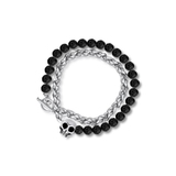 Bransoleta ze stali z motywem czaszki