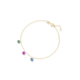 Bransoleta złota z kolorowymi cyrkoniami
