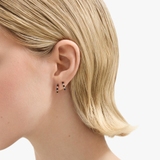 Kolczyki złote z czarnymi szafirami