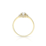 Pierścionek złoty z cyrkoniami