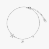 Bransoleta srebrna na nogę