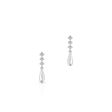 Kolczyki srebrne kropla z cyrkoniami
