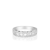 Pierścionek białe złoto z brylantami i diamentami