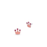 Kolczyki srebrne z motywem korony