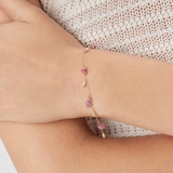 Bransoleta złota z różowymi turmalinami Saint Tropez