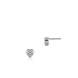 Kolczyki srebrne serca