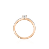 Pierścionek złoty bicolor z cyrkoniami