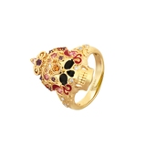 Pierścionek z motywem kolorowej czaszki Wonderland