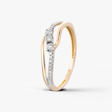 Pierścionek złoty z diamentami