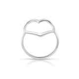 Srebrny pierścionek z sercem
