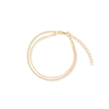 Bransoleta srebrna pozłacana na nogę