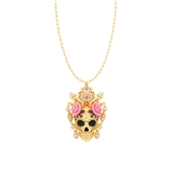 Wisiorek z motywem kolorowej czaszki Wonderland