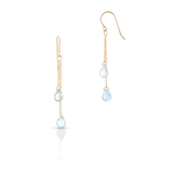 Kolczyki złote z topazami