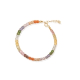 Bransoleta złota z kolorowymi cyrkoniami