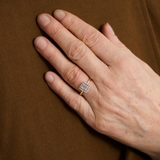 Pierścionek złoty z brylantami i diamentami