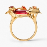 Pierścionek srebrny KOI