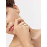 Pierścionek srebrny pozłacany