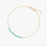 Bransoleta złota z turkusami