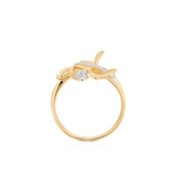 Pierścionek złoty z diamentami