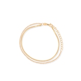 Bransoleta srebrna pozłacana na nogę