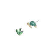 Kolczyki srebrne z żółwiem