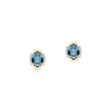 Kolczyki z diamentem i topazem