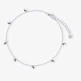 Bransoleta srebrna na nogę