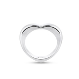 Pierścionek srebrny w kształcie serca
