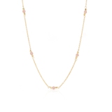 Naszyjnik srebrny pozłacany z opalem