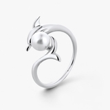 Pierścionek srebrny z perłą