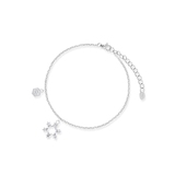 Bransoleta srebrna z wiszącą śnieżynką