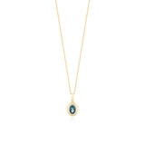 Wisiorek złoty bicolor z topazem