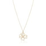 Naszyjnik złoty kwiat z cyrkonią