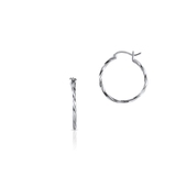 Kolczyki srebrne plecione koła