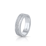 Pierścionek białe złoto z diamentami