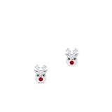 Kolczyki srebrne reniferki