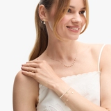 Kolczyki złote z muszlą i perłą Santorini