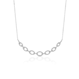 Naszyjnik białe złoto z diamentami