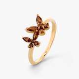 Pierścionek srebrny pozłacany z cyrkoniami