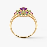 Pierścionek srebrny z ametystami Szekspirowska