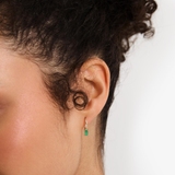 Kolczyki złote ze szmaragdem TRIO