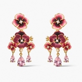 Kolczyki srebrne Kwiaty Nocy Bratki