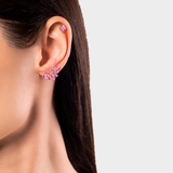 Kolczyki srebrne Kwiaty Nocy Różowy Bez