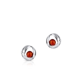 Kolczyki srebrne z bursztynem