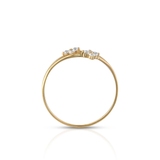 Pierścionek złoty z cyrkoniami kwiaty