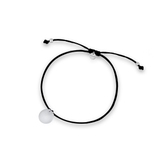 Bransoleta sznurkowa ze srebrną zawieszką