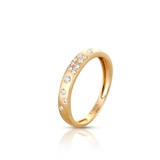 Pierścionek złoty z diamentami