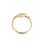 Pierścionek złoty z diamentami Galaktyka