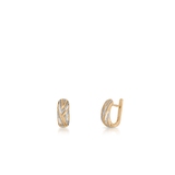 Kolczyki złote bicolor z diamentami