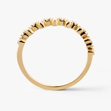 Pierścionek srebrny pozłacany z cyrkoniami